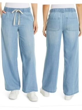 Nine West Wide Leg Lightweight Denim Pants